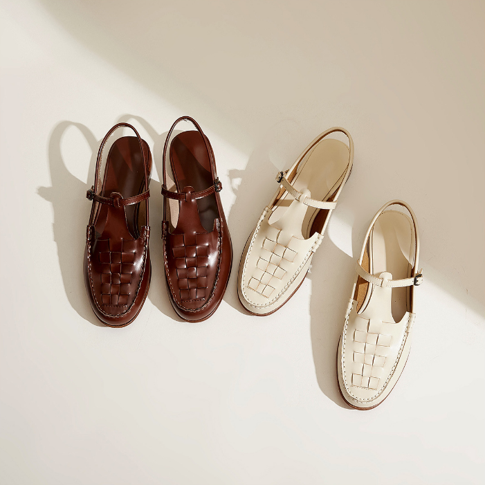 The Palermo | Woven Slingback Flat