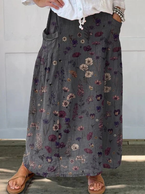Coraline™ | Flower Art Pocket Skirt