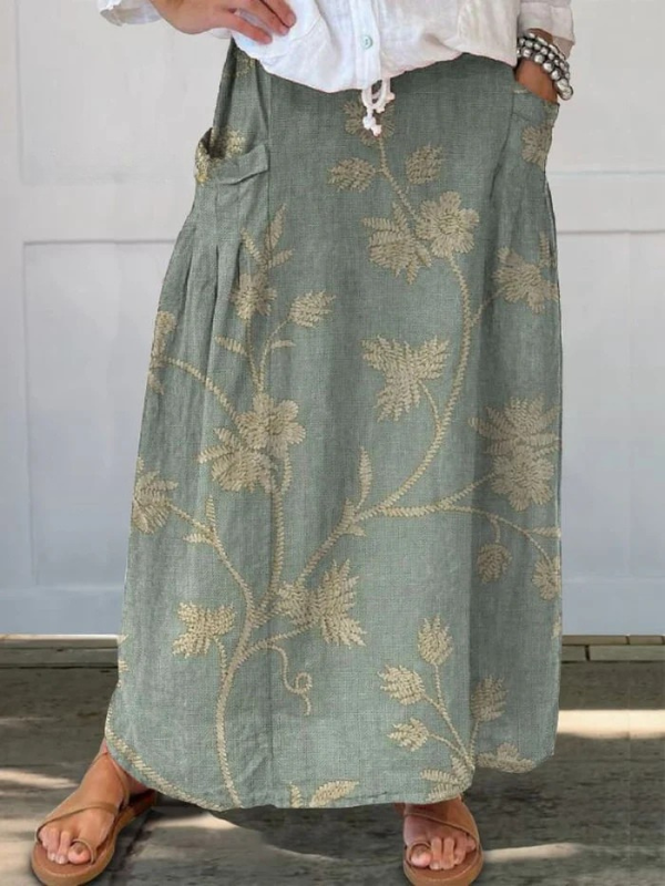 Clementine™ | Elegant Floral Pocket Skirt