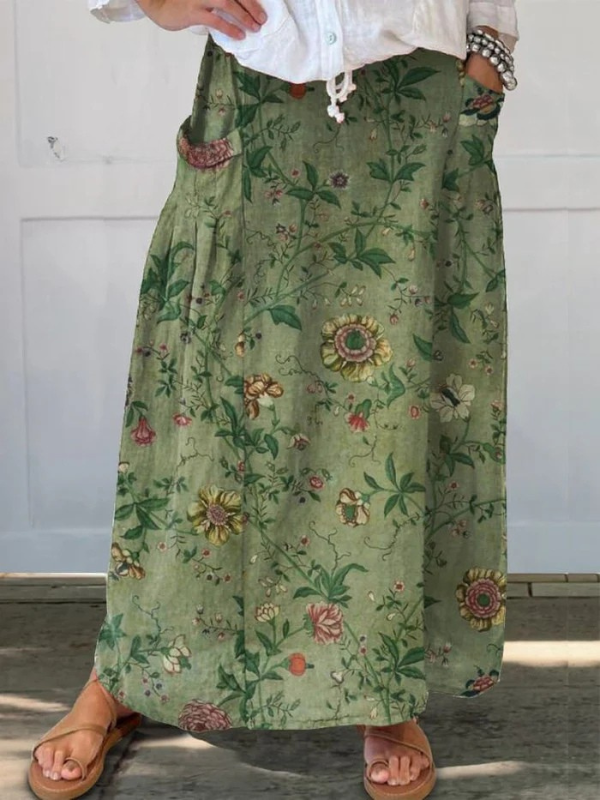 Cecilia™ | Retro Art Pocket Skirt