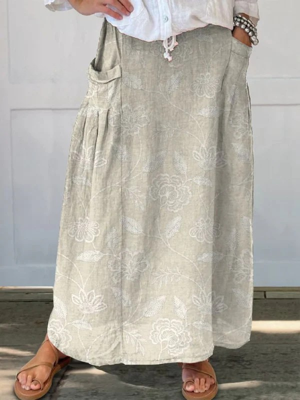 Genevieve™ | Vintage Floral Pocket Skirt