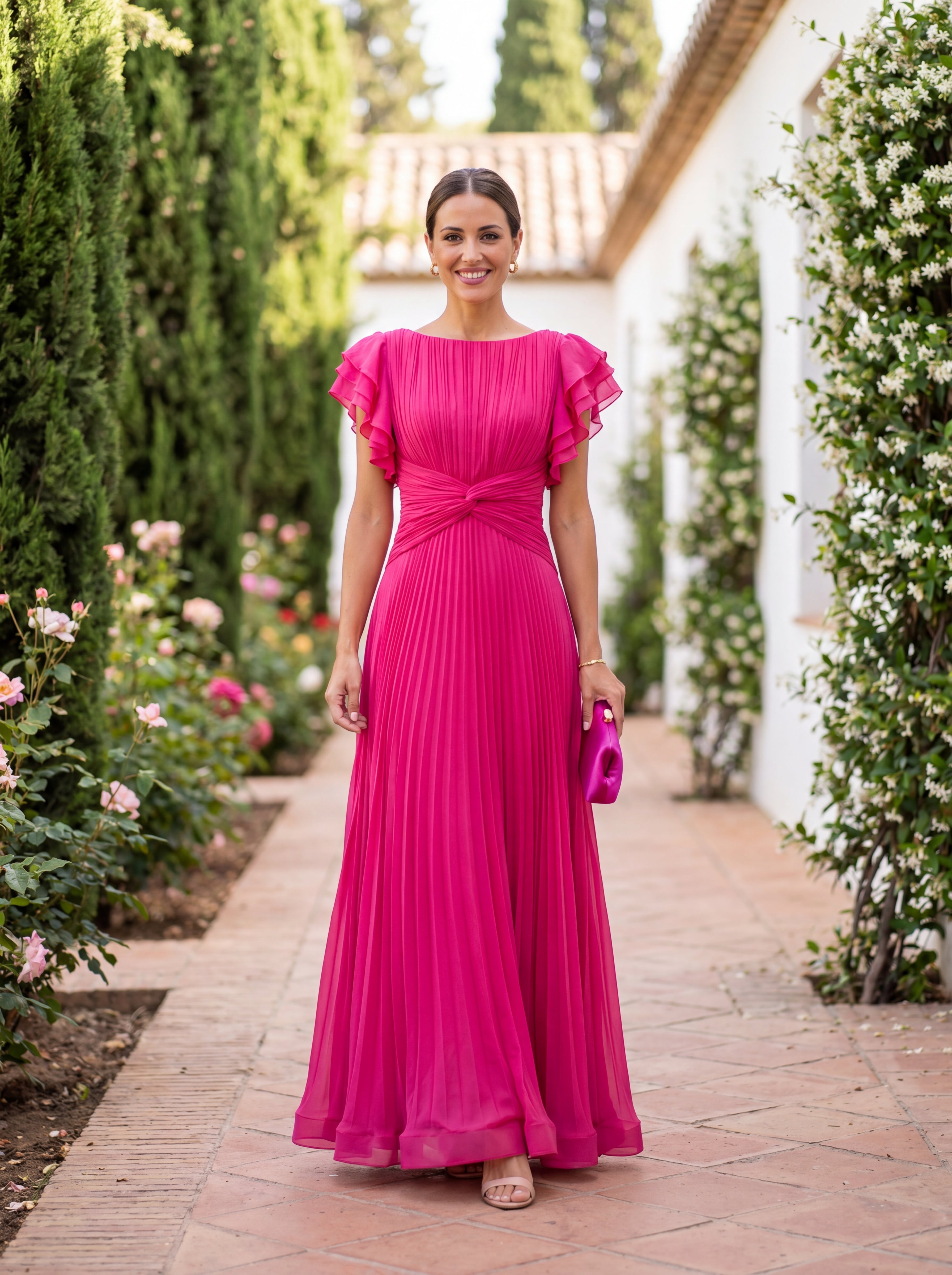 Rosalind™ | Elegant Pleated Maxi Dress