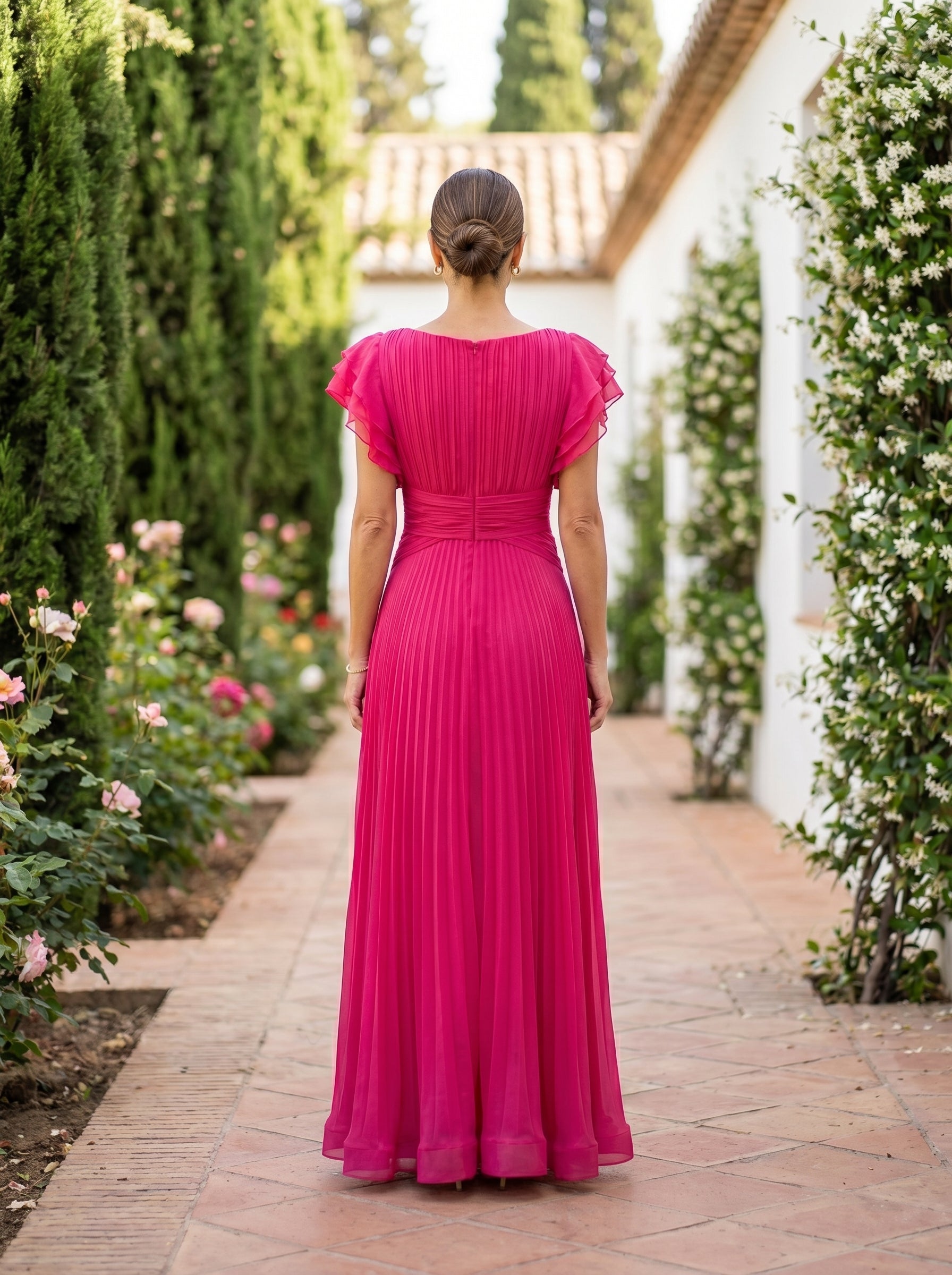 Rosalind™ | Elegant Pleated Maxi Dress