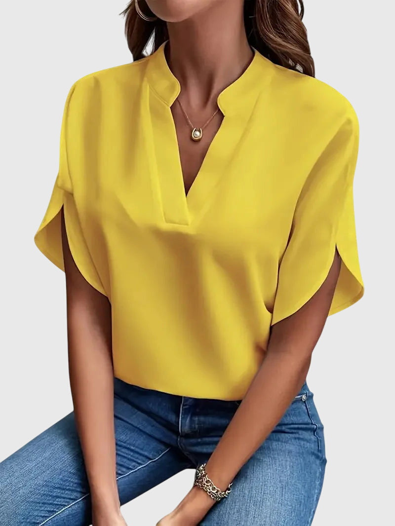 Frances | Soft and Elegant V-Neck Shirt
