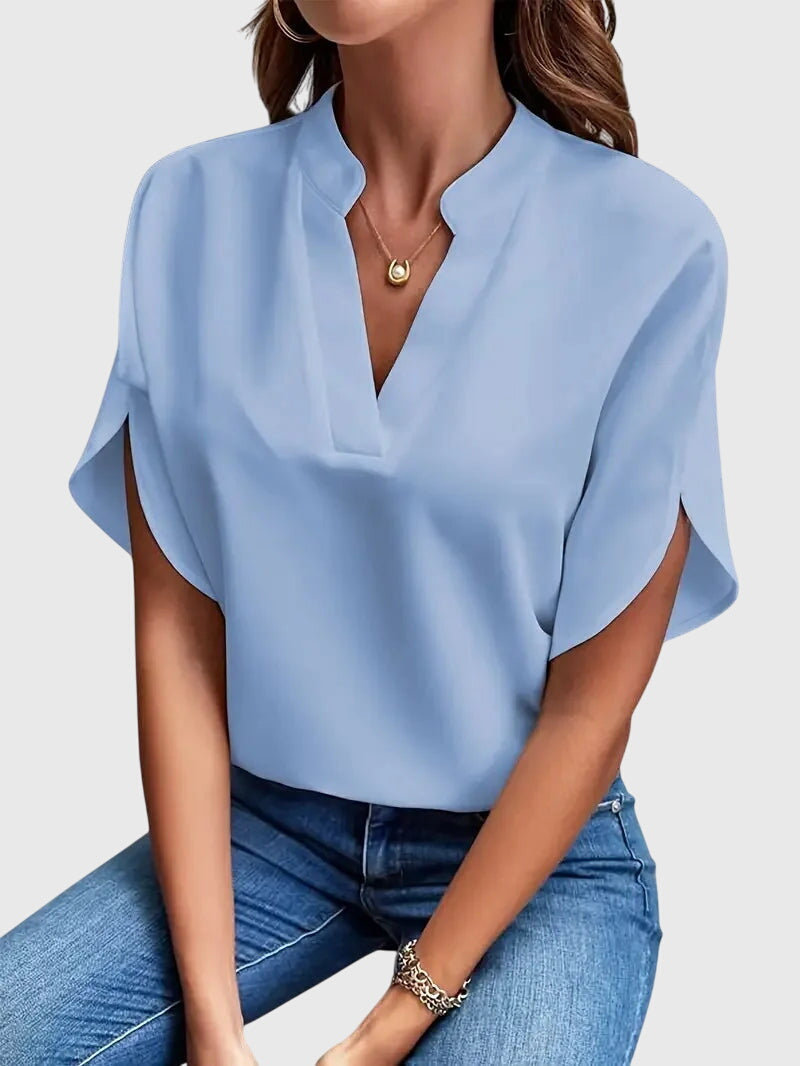 Frances | Soft and Elegant V-Neck Shirt