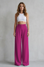 Allegra | High-Rise Pleated Wide-Leg Trousers