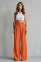 Allegra | High-Rise Pleated Wide-Leg Trousers