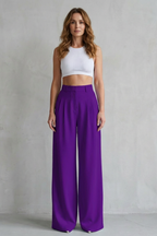 Allegra | High-Rise Pleated Wide-Leg Trousers