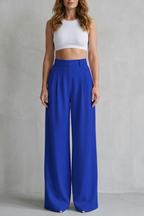 Allegra | High-Rise Pleated Wide-Leg Trousers