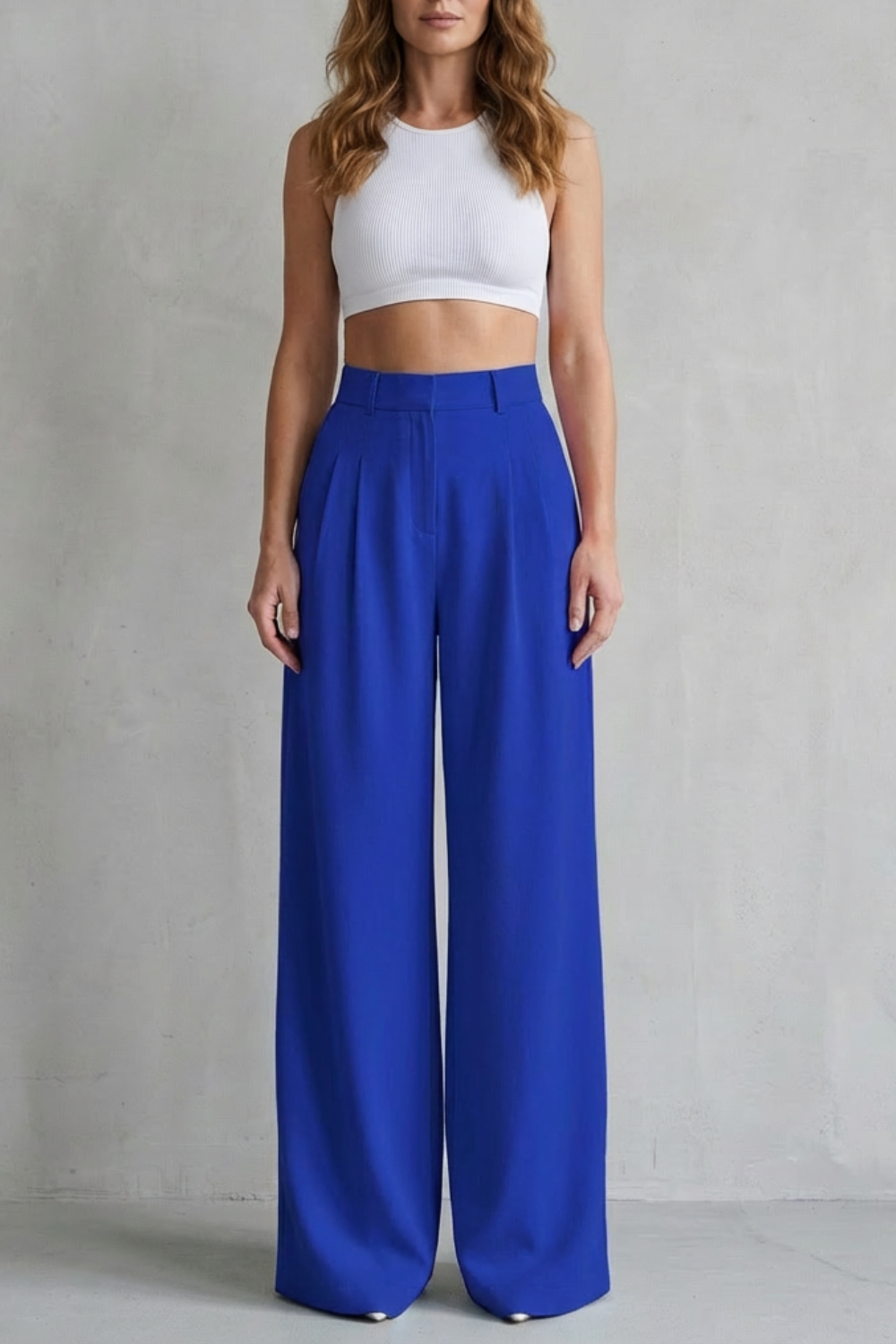 Allegra | High-Rise Pleated Wide-Leg Trousers