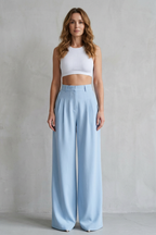 Allegra | High-Rise Pleated Wide-Leg Trousers