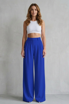 Allegra | High-Rise Pleated Wide-Leg Trousers