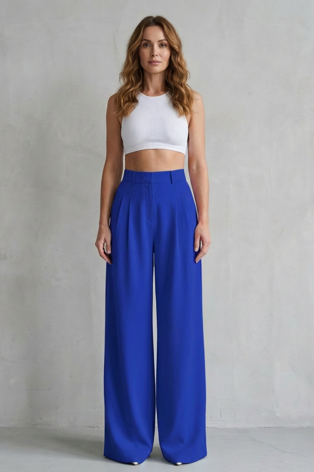 Allegra | High-Rise Pleated Wide-Leg Trousers