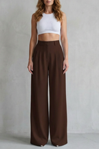 Allegra | High-Rise Pleated Wide-Leg Trousers