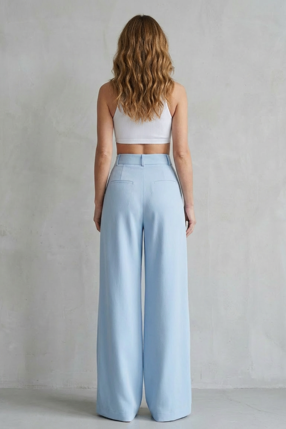 Allegra | High-Rise Pleated Wide-Leg Trousers