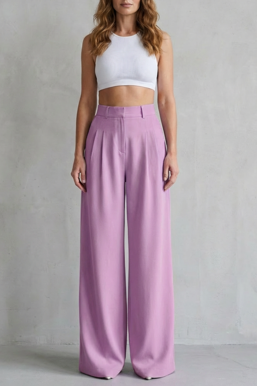Allegra | High-Rise Pleated Wide-Leg Trousers