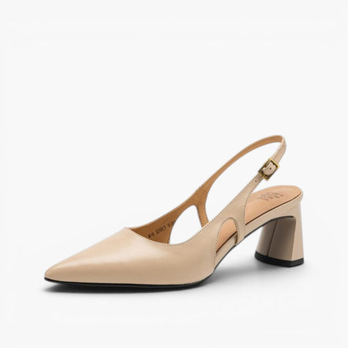 Ariena | Leather Slingback Heels 2.4 Inch
