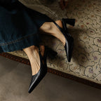 Ariena | Leather Slingback Heels 2.4 Inch