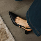 Ariena | Leather Slingback Heels 2.4 Inch