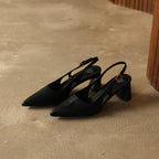 Ariena | Leather Slingback Heels 2.4 Inch