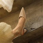 Ariena | Leather Slingback Heels 2.4 Inch