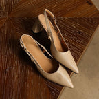 Ariena | Leather Slingback Heels 2.4 Inch