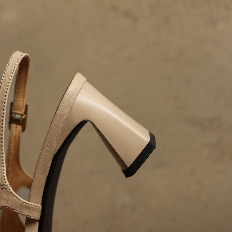 Ariena | Leather Slingback Heels 2.4 Inch
