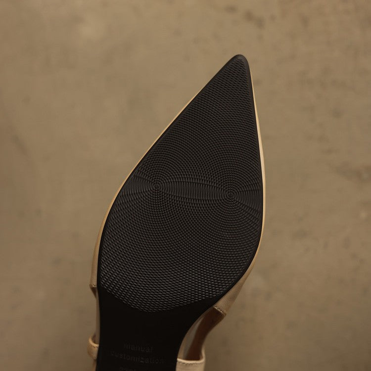 Ariena | Leather Slingback Heels 2.4 Inch