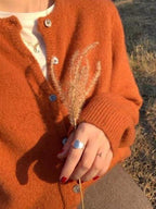 Aurenne | V-Neck Button Cardigan Relaxed Fit