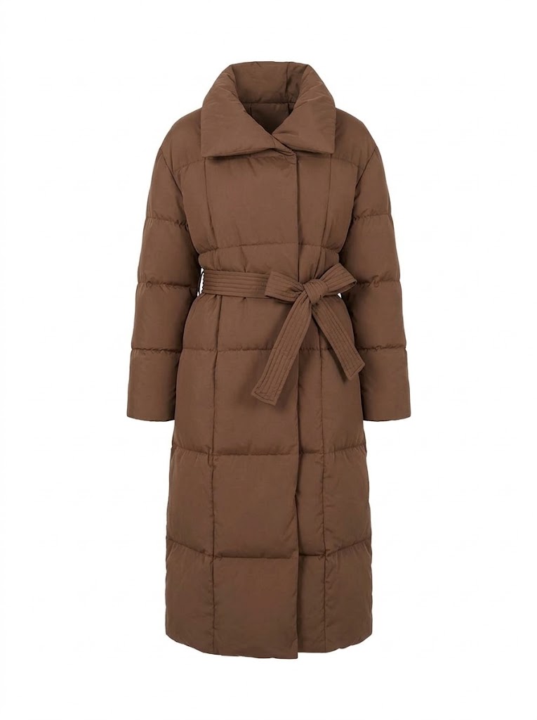 Aurina | High Collar Maxi Puffer Coat