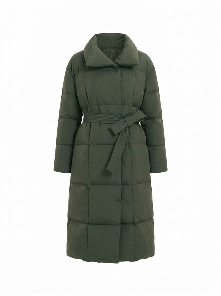 Aurina | High Collar Maxi Puffer Coat