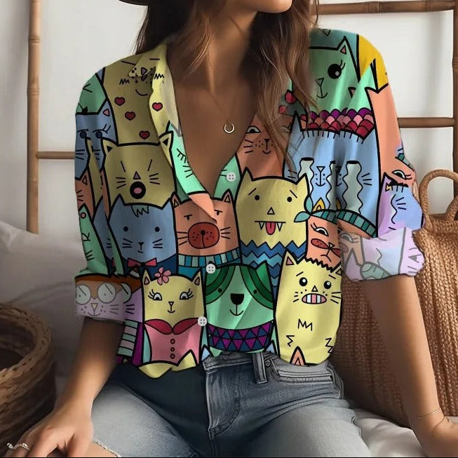 Petra™ | The Artistic Cat Blouse