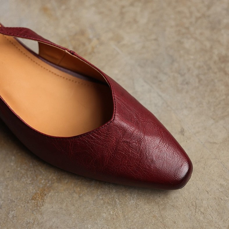 Belena | Lambskin Slingback Wedge Heels Round Toe