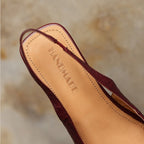 Belena | Lambskin Slingback Wedge Heels Round Toe