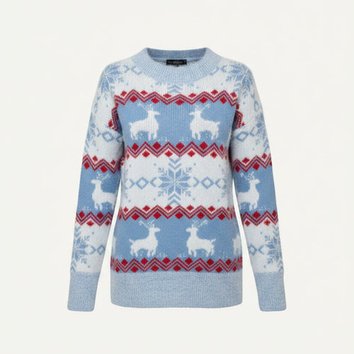 Belette | Reindeer Fair Isle Christmas Sweater