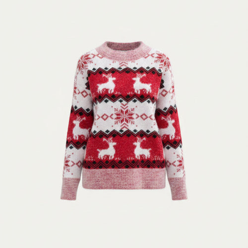 Belette | Reindeer Fair Isle Christmas Sweater