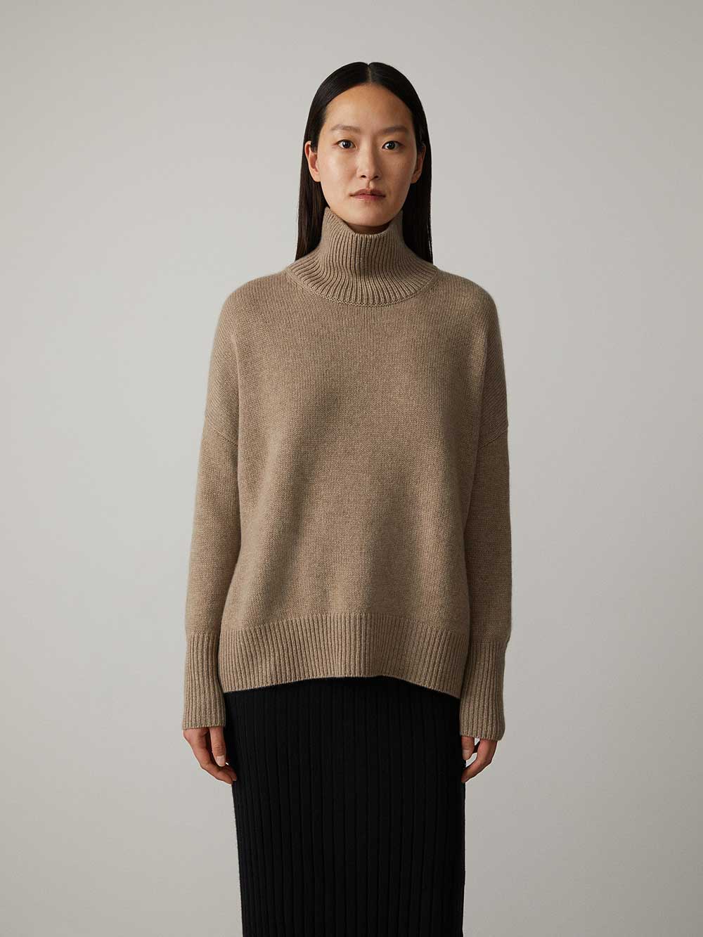 Brianne | Cashmere Blend Roll Neck Sweater