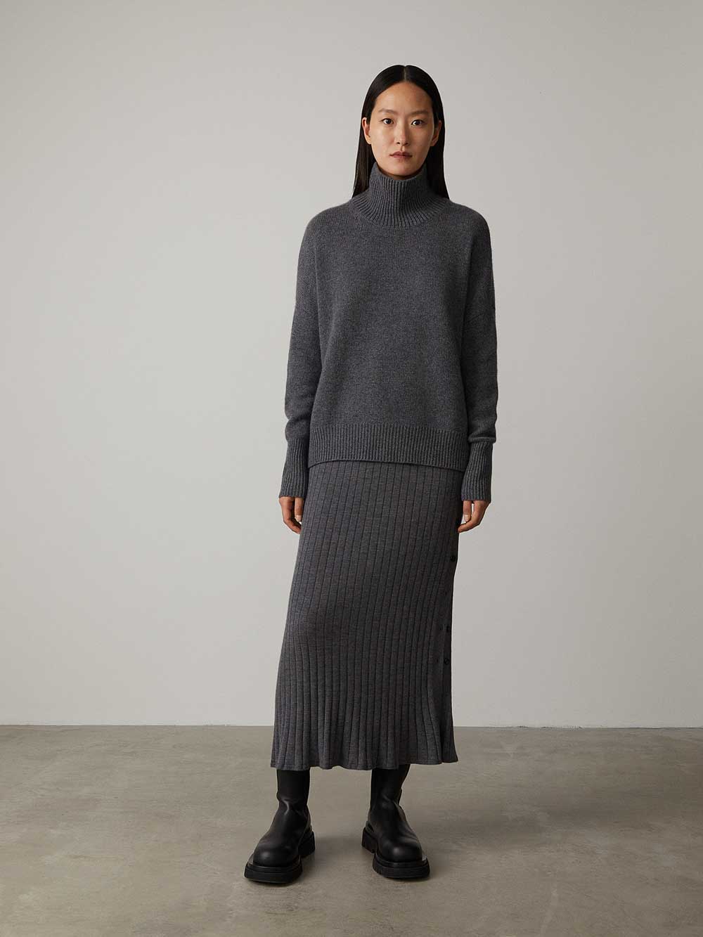 Brianne | Cashmere Blend Roll Neck Sweater
