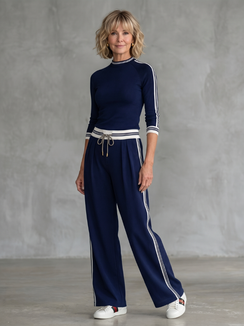 Brigid | Long Sleeve Top and Wide-Leg Pants Set