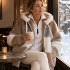 Brina | Oversized Color-Block Faux Fur Coat