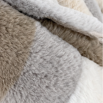 Brina | Oversized Color-Block Faux Fur Coat