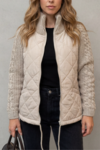 Briora | Quilted Puffer Jacket with Knit Detail