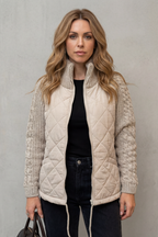 Briora | Quilted Puffer Jacket with Knit Detail
