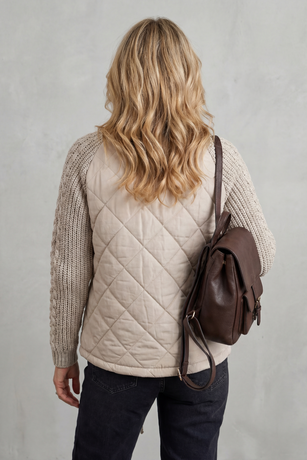 Briora | Quilted Puffer Jacket with Knit Detail