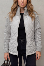 Briora | Quilted Puffer Jacket with Knit Detail