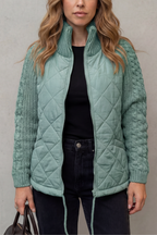 Briora | Quilted Puffer Jacket with Knit Detail