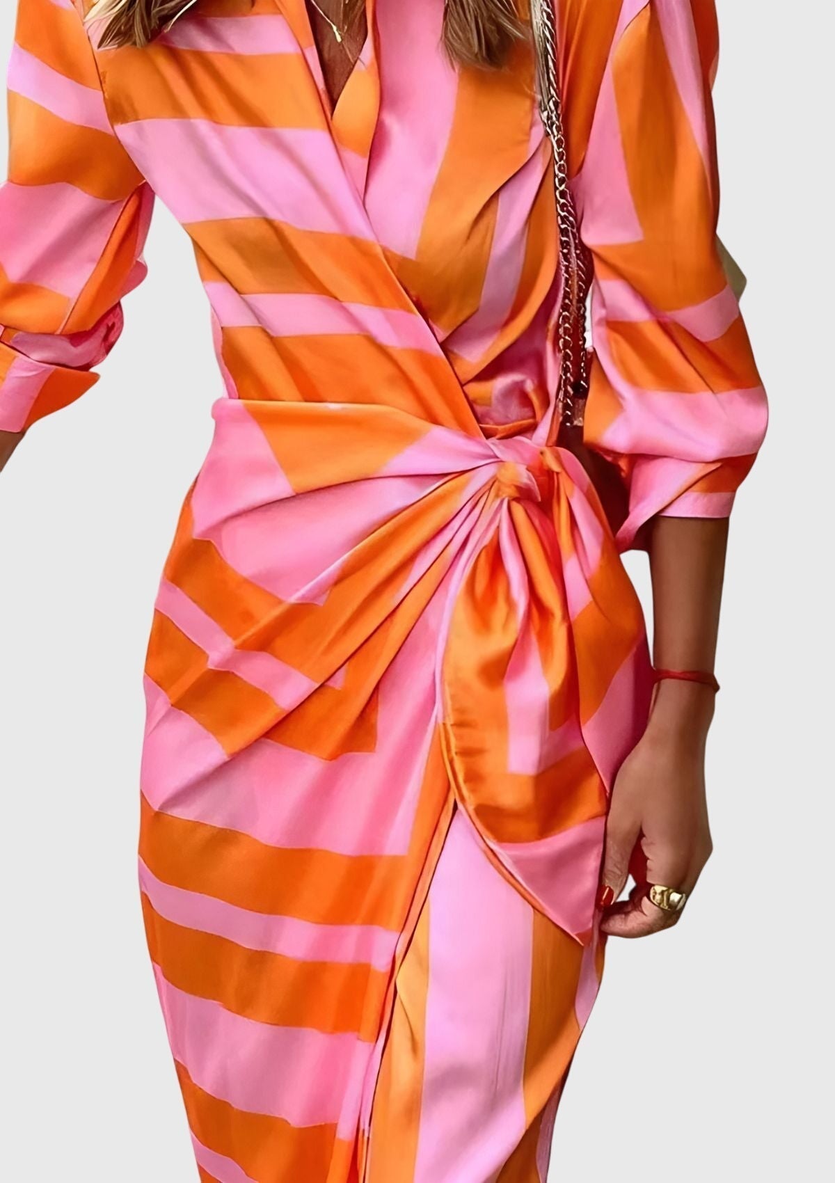 Celeste | Elegant Wrap Dress With Print