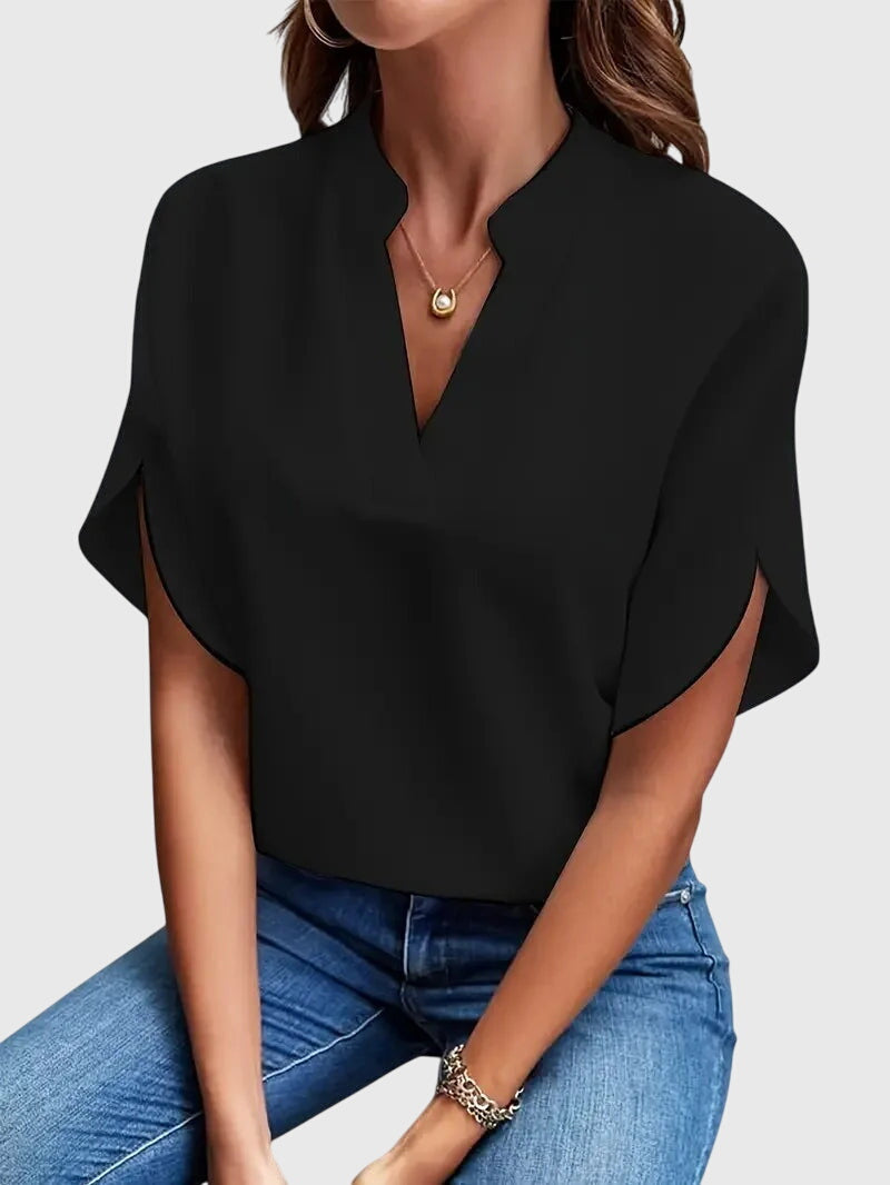 Frances | Soft and Elegant V-Neck Shirt