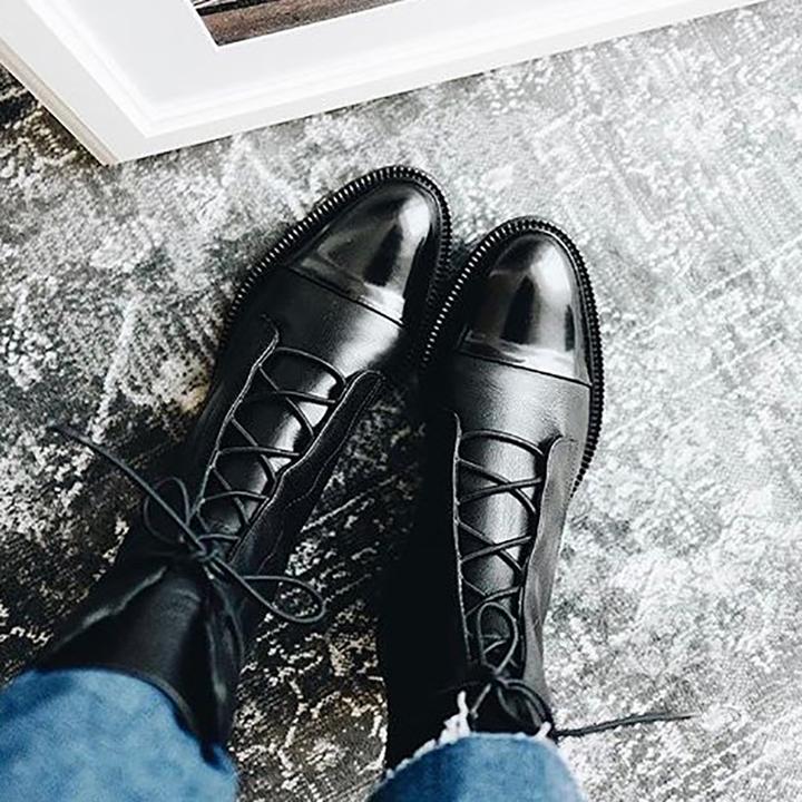 Calara | Lace-Up Ankle Boots