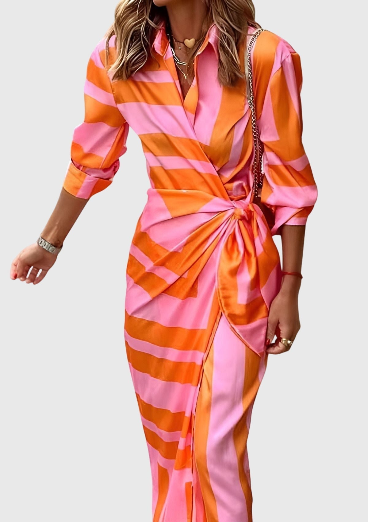 Celeste | Elegant Wrap Dress With Print
